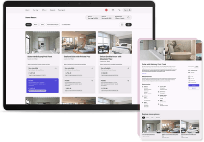 Screenshot of webhotelier Booking Engine